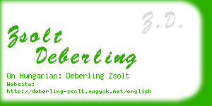 zsolt deberling business card